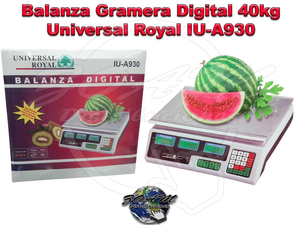 Balanza Gramera Digital 40kg Universal Royal IUA930