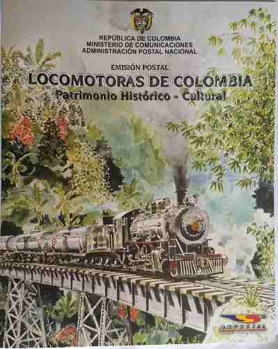 Carpeta Locomotoras Colombia 2004 - Filatelia - Estampillas