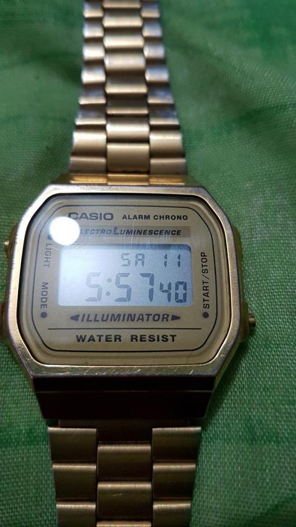 Reloj Casio Gold A168, Original, Alarma Cronometro, Luzverde