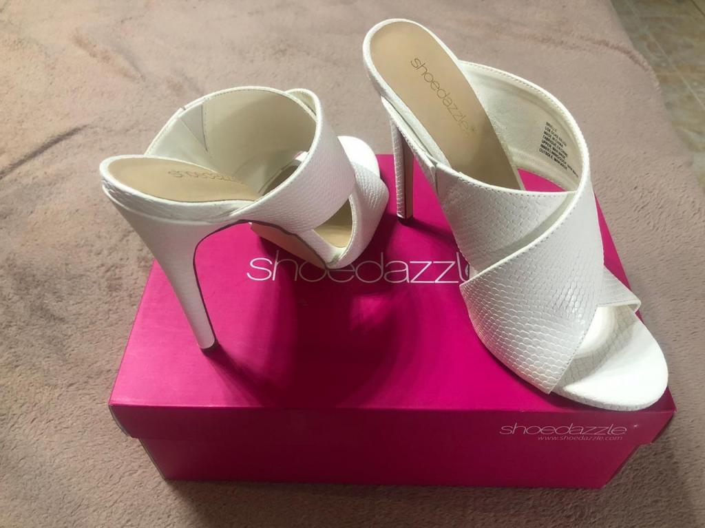 Zapatos Altos Blancos Shoedazzle 8.5