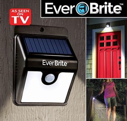 Lampara Exterior Energia Solar Sensor Movimiento Ever Brite