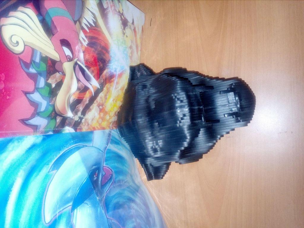 cabeza de pantera negra plastificada en 3D artistica