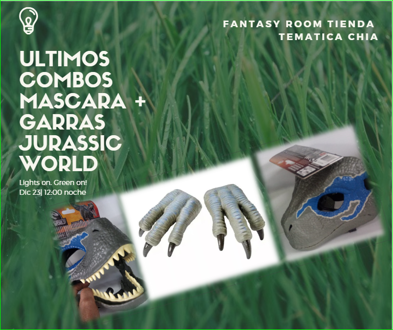 Combo Mascara y Garras Raptor Blue Jurassic World Mattel