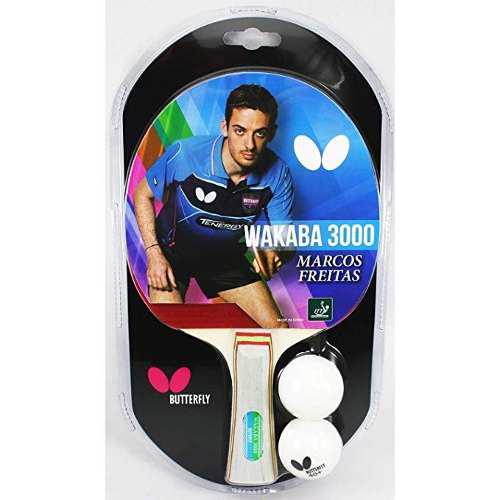 Raqueta Raquetas Ping Pong Butterfly Wakaba 3000 +2 Bolas