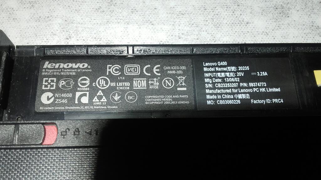 Carcasa Y/o Case Lenovo G400