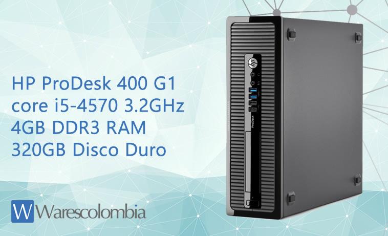 HP ProDesk 400 G1 Core i5 4ta RAM 4Gb Disco Duro 320GB