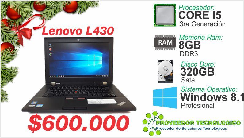 PORTATIL LENOVO L430 CORPORATIVO COREI5 TERCERA GENERACIÓN