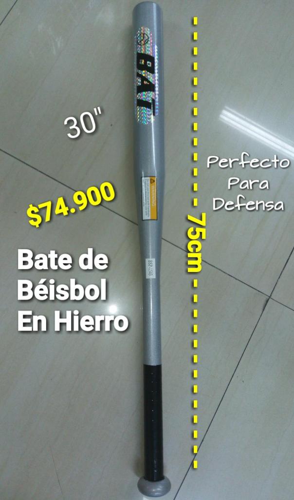 BATE DE BÉISBOL EN HIERRO PESADO DE 75CM