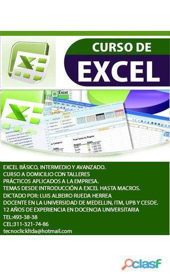 Clases de Excel Básico, Intermedio y Avanzado