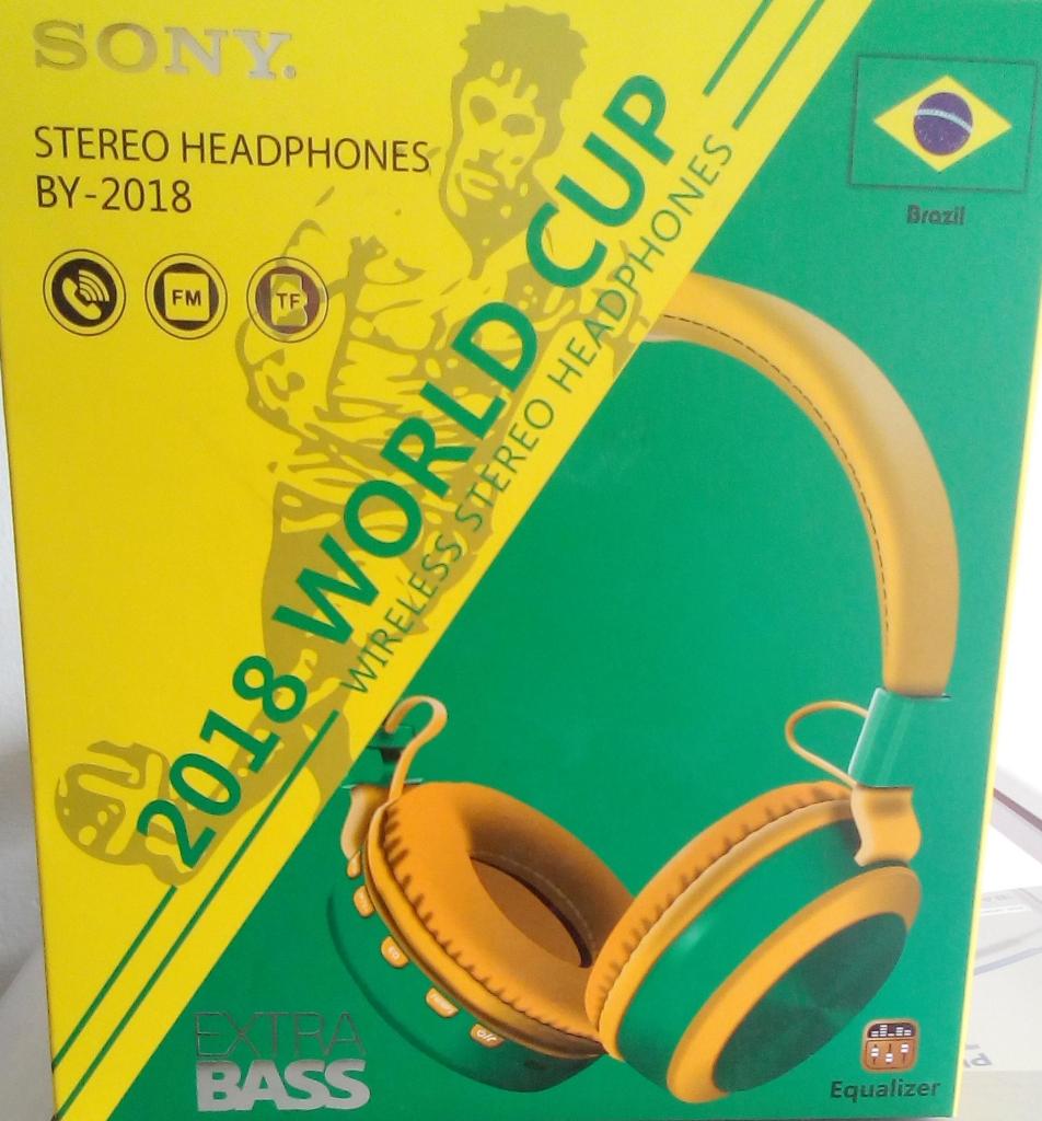 Audífonos inalámbricos colores de Brasil Copa Mundo Rusia
