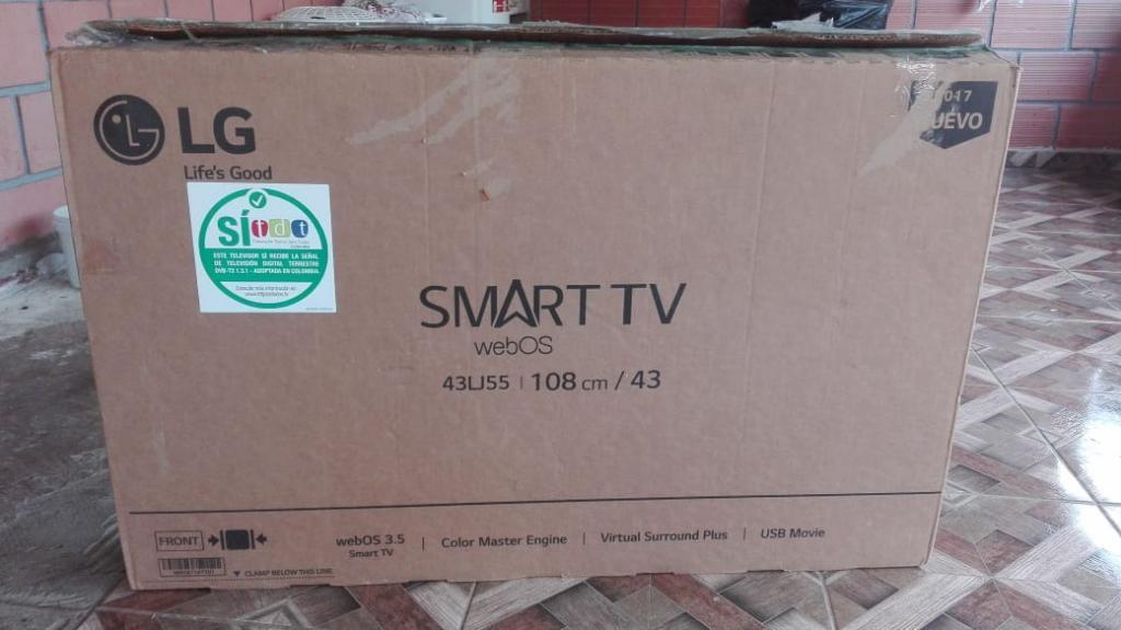 Venta Tv Color Negro 43 Pulgadas, Smartv
