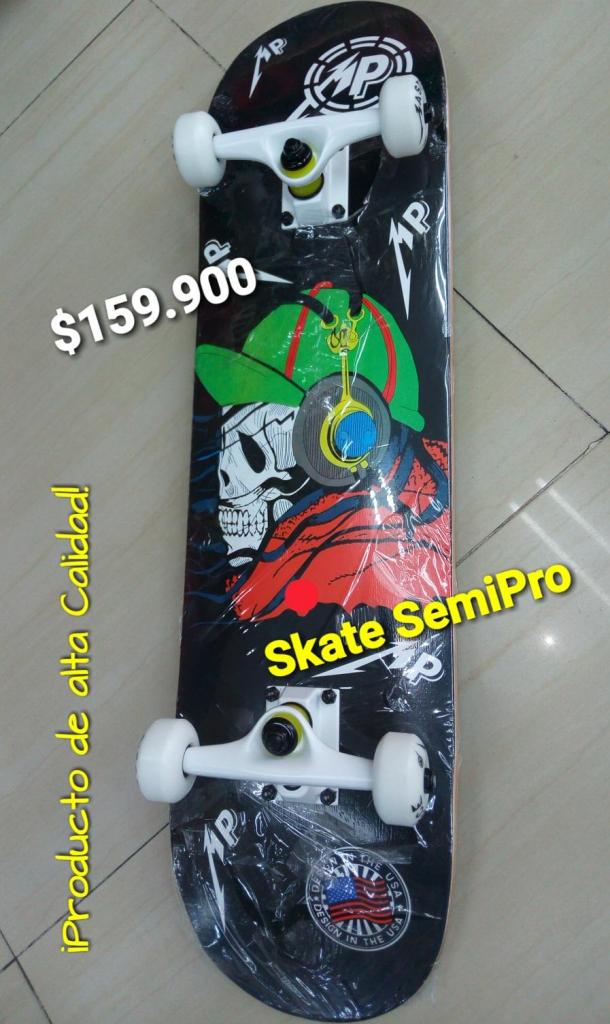 SKATE PATINETA SEMIPRO DE ALTA CALIDAD MADERA CANADIENSE