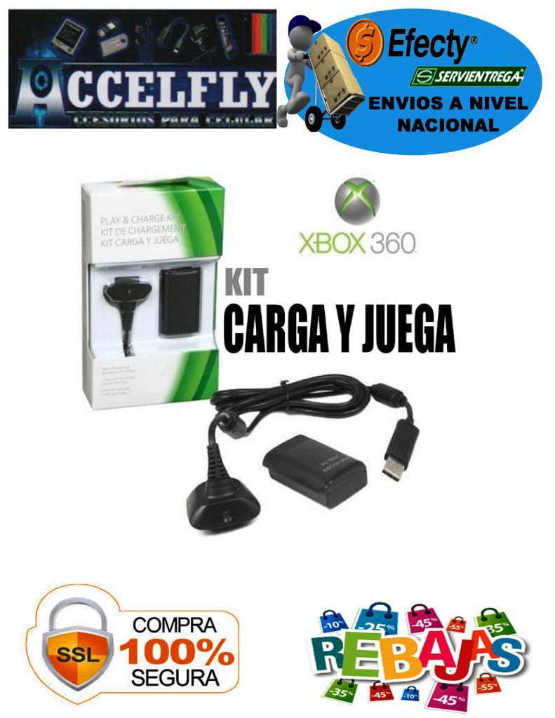 Accelfly Kit Carga Y Juega Xbox 360