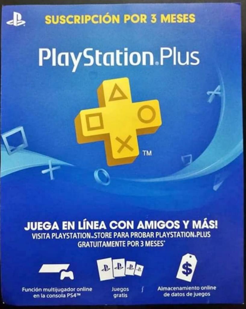 Membresía Ps4 Plus 3 Mese