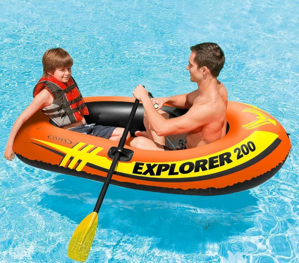 Bote Inflable con Remos