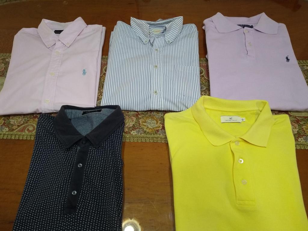 5 Camisas de Marca Talla M y L en buen estado Originales 50