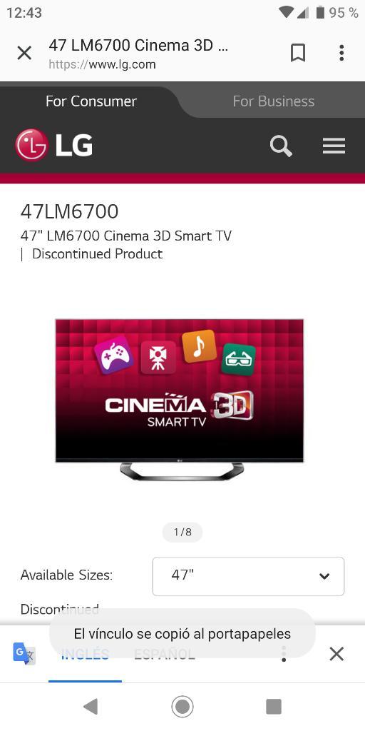 Tv Lg 47 3d