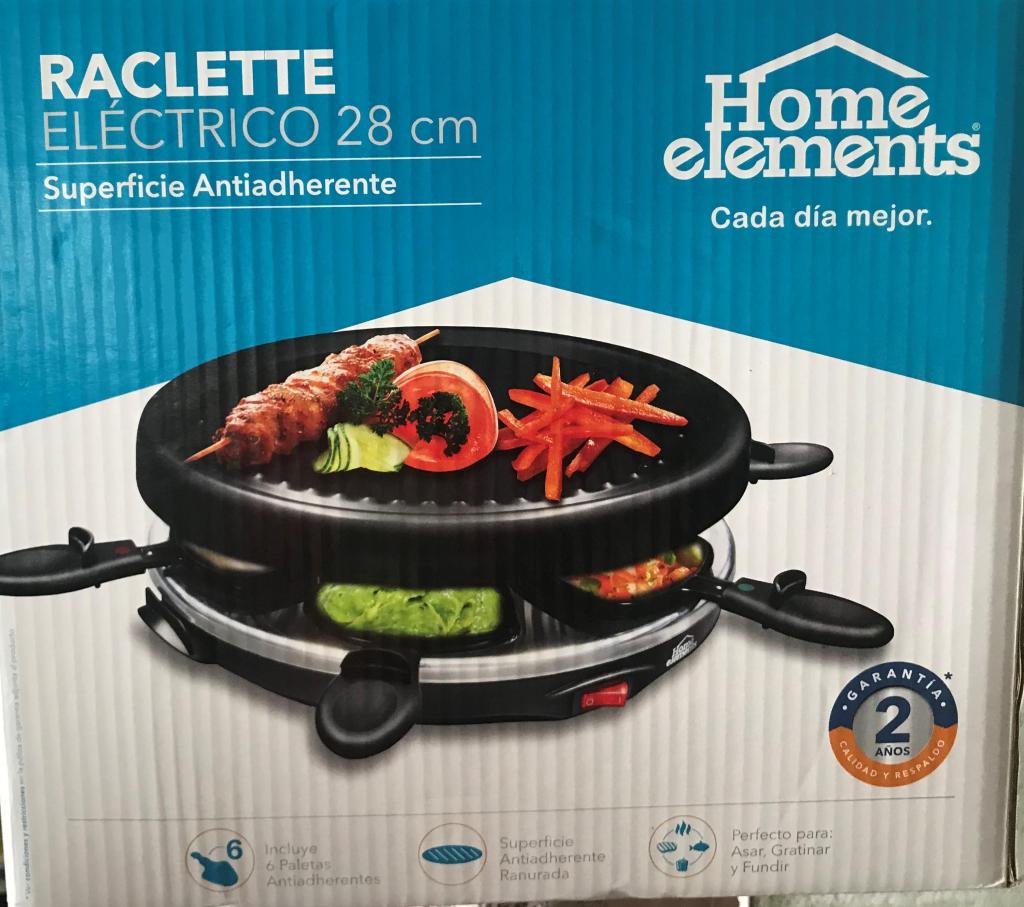 Raclette Eléctrico Antiadherentes Home Elements