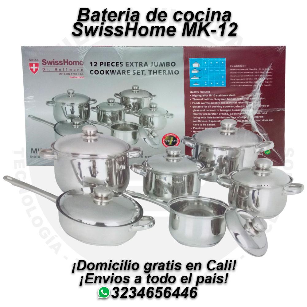 Bateria de cocina juego de ollas suizas 12 piezas SwissHome