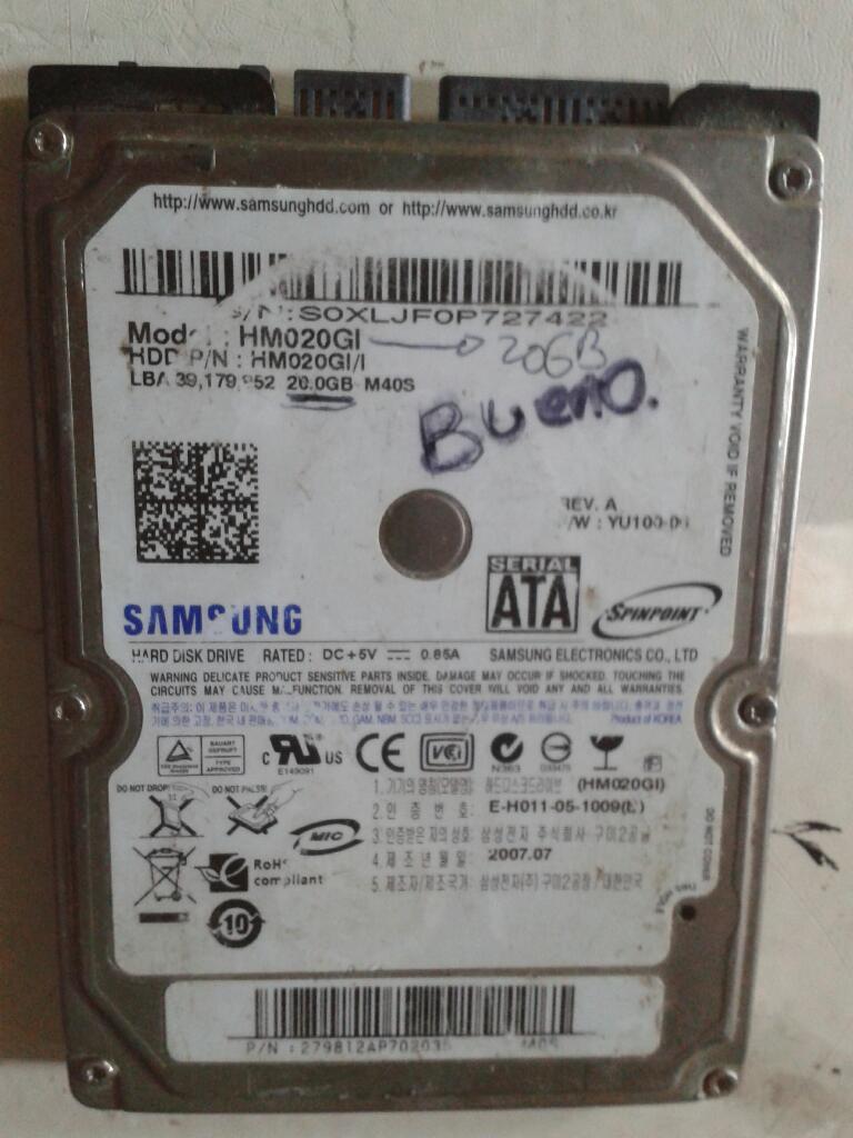 Disco Duro de 20gb