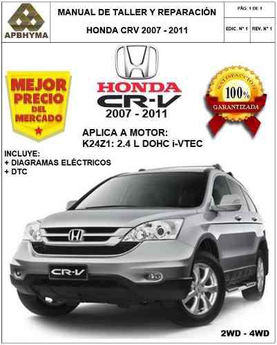 Manual Taller Servicio Honda Crv 2007-2011 Original Honda