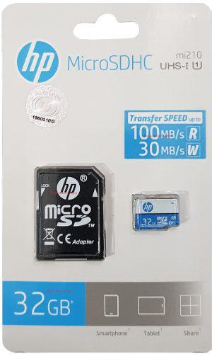 Memoria Micro Sd 32 Gb Hp Clase 10 Uhs-i 100 Mb/s Genuina