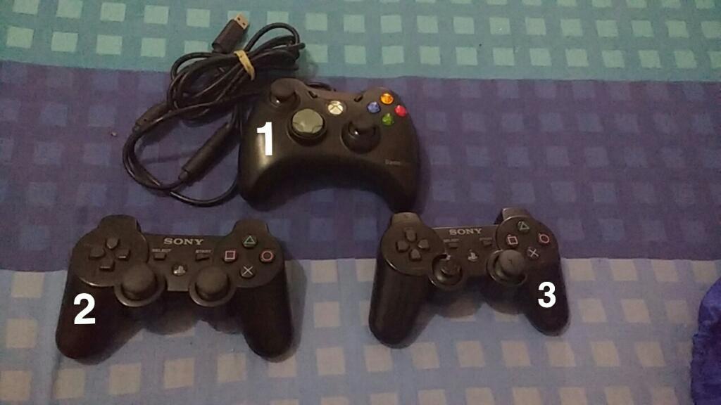 1control de Xbox360 Y 2 de Play3