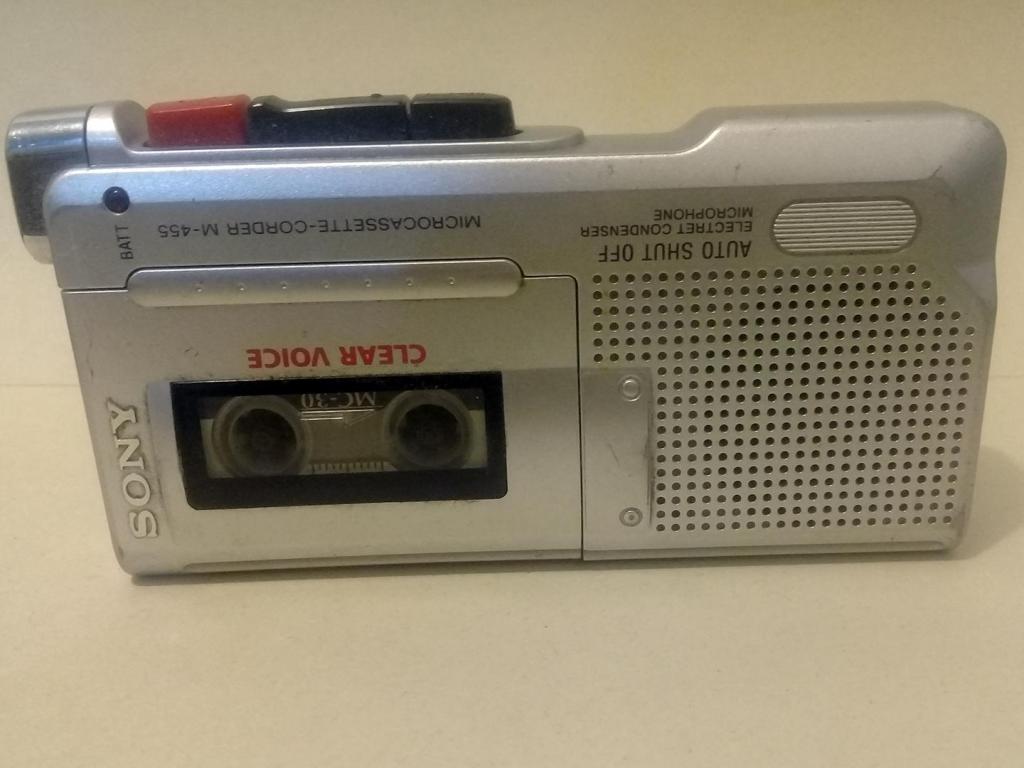 Grabadora De Voz De Periodista Sony Micro Casette M 455