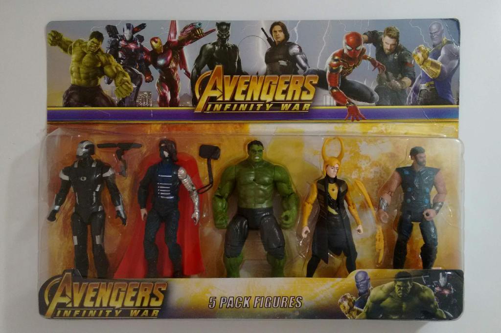 Muñecos Avengers Pack × 5 Articulados
