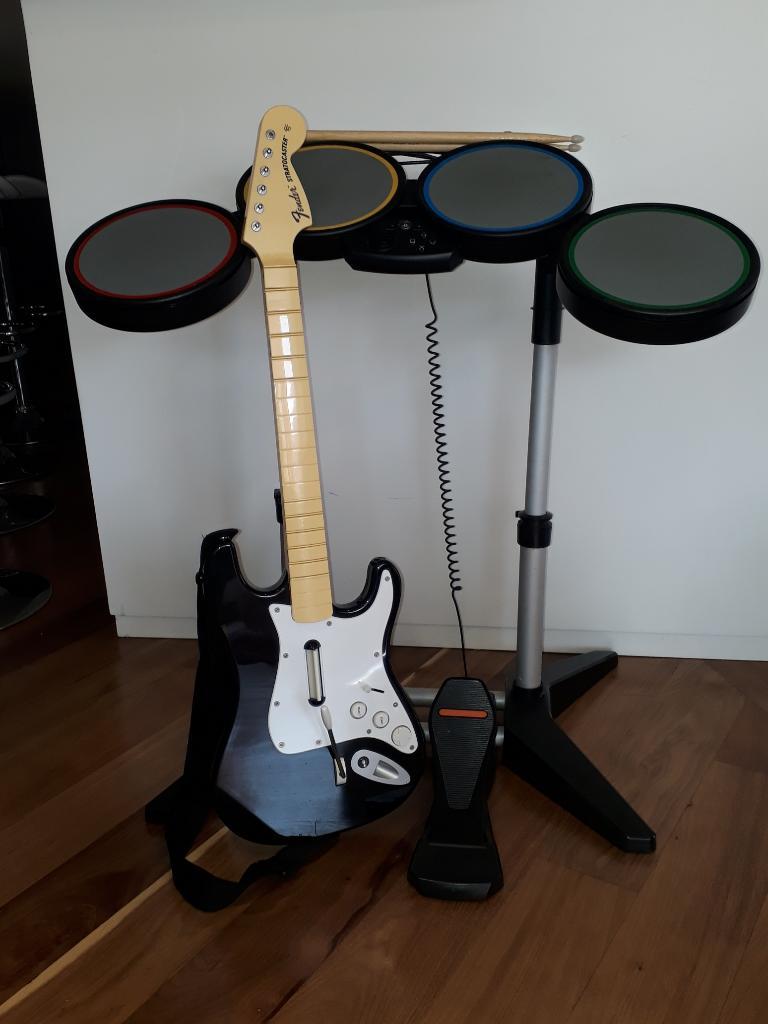 Set de Batería Y Guitarra de Rockband