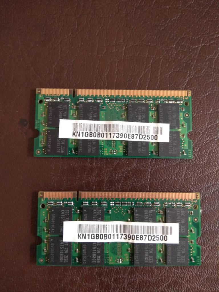 MEMORIAS DDR2 1GB PARA PORTATIL