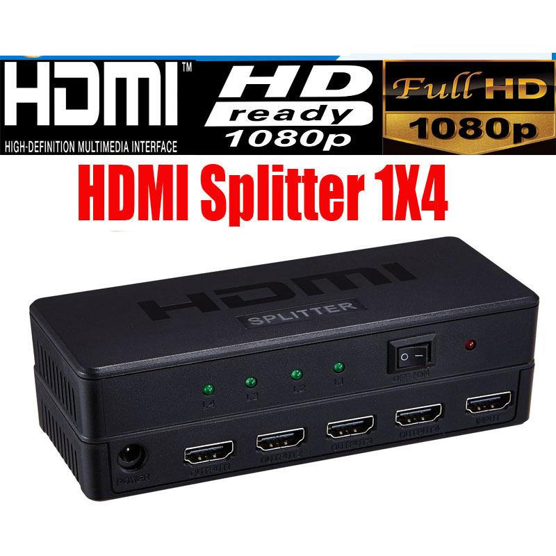 Multiplicador Hdmi 1 A p 3D 4 TV Divisor Splitter