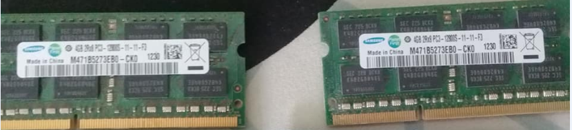 dos memorias ddr3 de 4 gb cada una funcionan bien