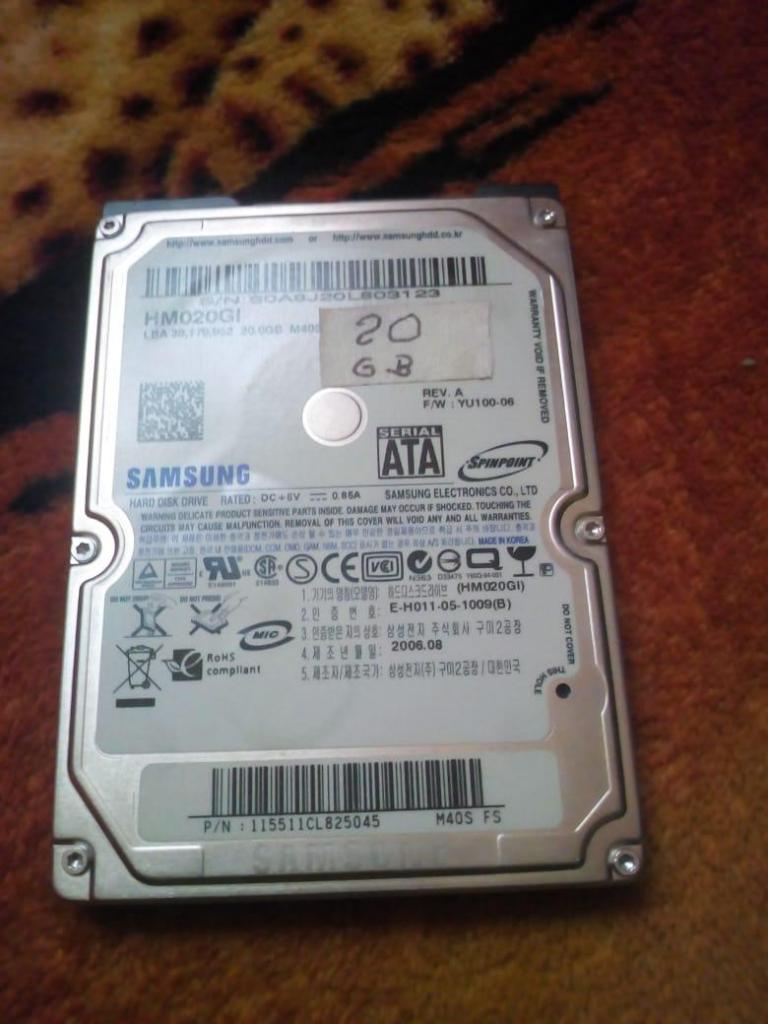 disco duro de samsung 20 gb para xbox 360 o portatil