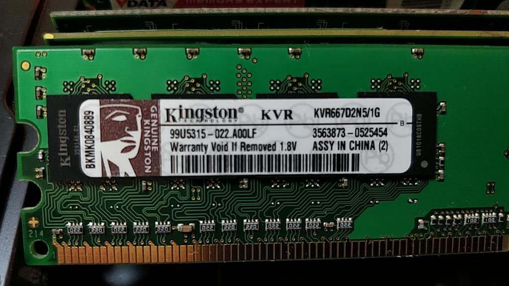 Memoria Ram Ddr2 de 1gb Kingston para Pc