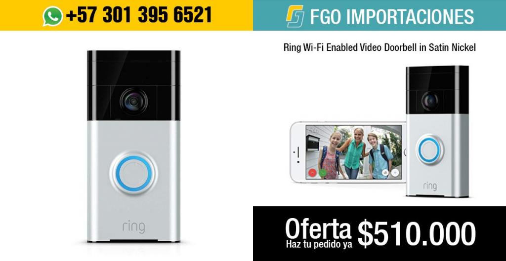 Ring WiFi Enabled Video Doorbell in Satin Nickel