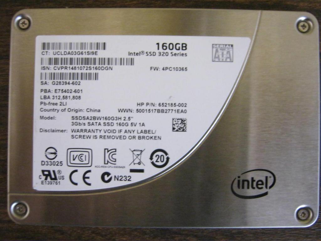 DISCO DURO SLIM SSD INTEL 160GB