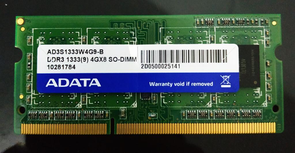 Memoria RAM DDR3 4GB  Para Portátil