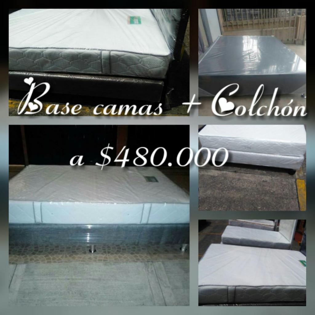 BASE CAMA MAS COLCHÓN $