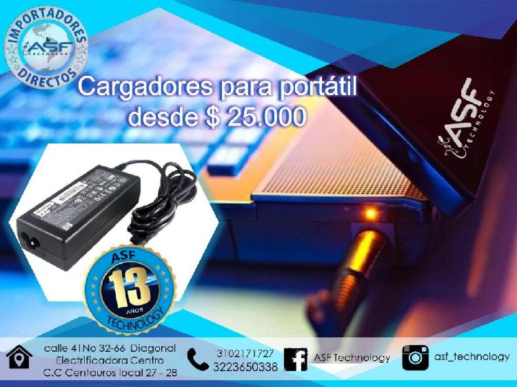 Cargadores EXA para portátiles desde $ 25.000