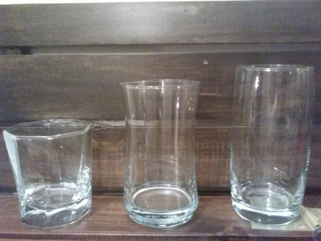 Combo de vasos de vidrio