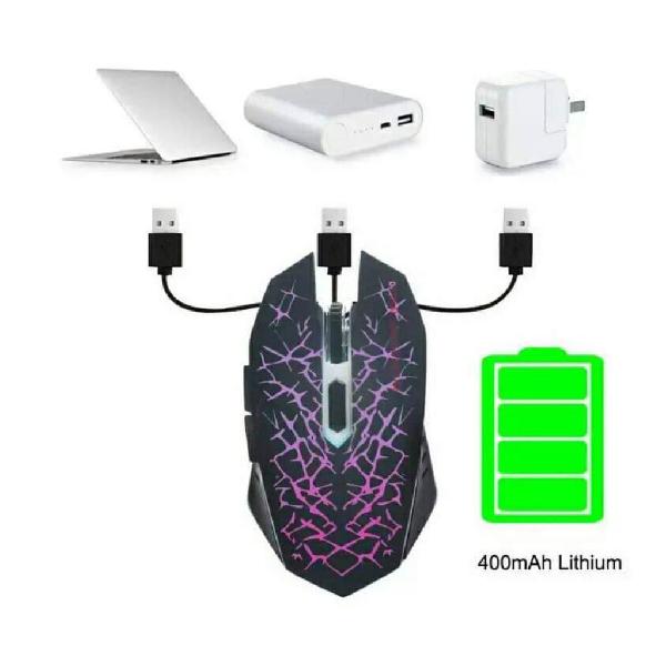 Mouses Gamer Inalambricos con Luces