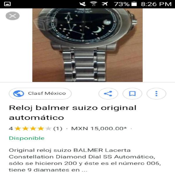 Reloj Balmer Suizo Original