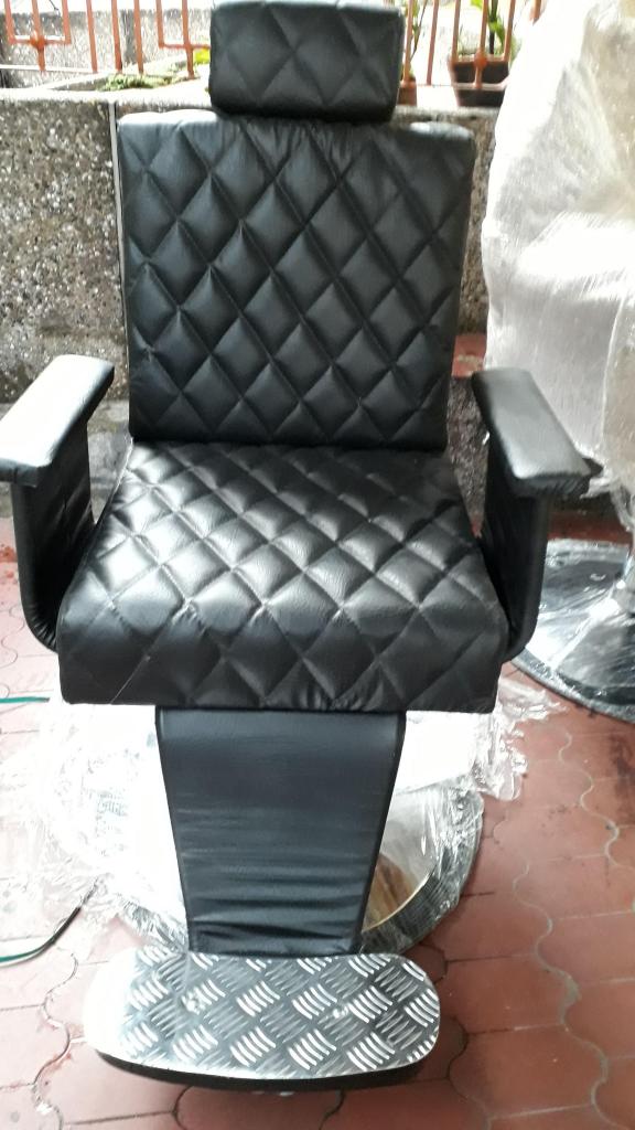 silla de barberia capitoniada, silla platon