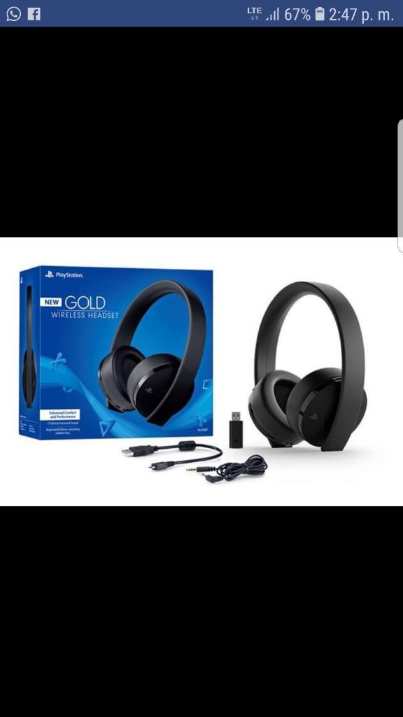 Headset Ps4 Gold Auriculares Playstation