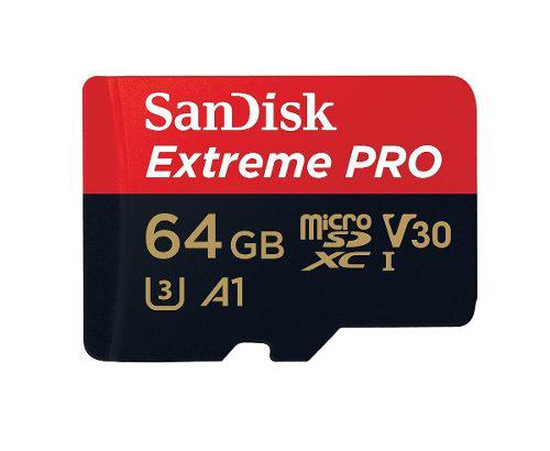 Microsd Sandisk Extreme Pro 64gb V30 A1 U3 C10 4k 100mb/s
