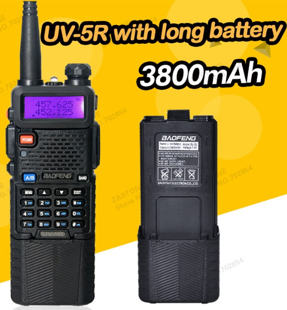 Radiotelefono Baofeng UV5R con batería de  mAh