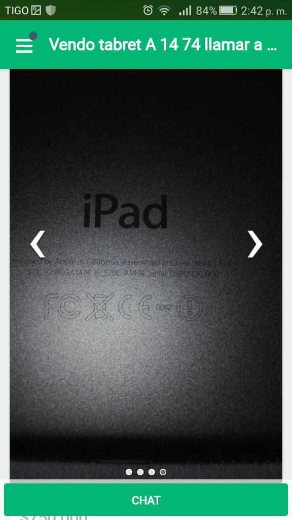 Vendo Tablet iPad Air version a 