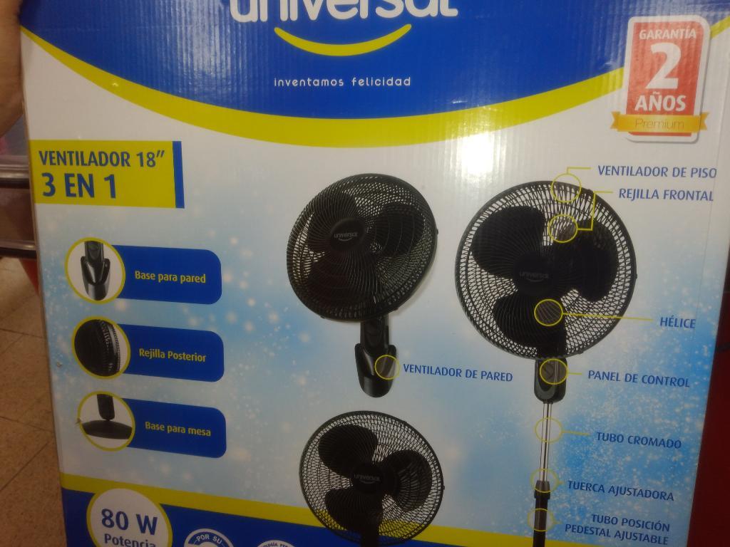 Ventilador Universal 3 en 1. Nuevo