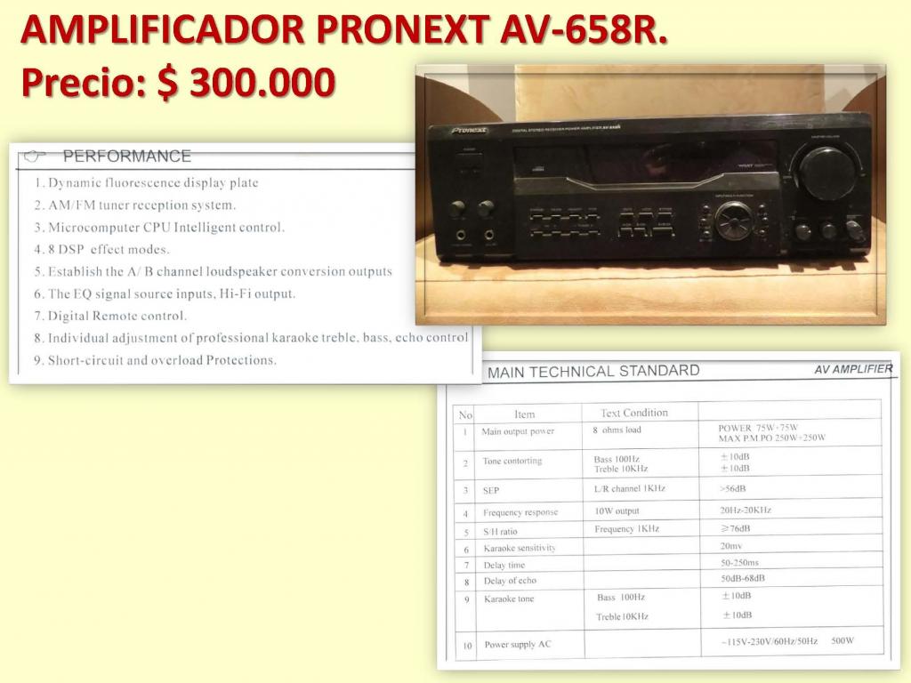 AMPLIFICADOR PRONEXT AV658R